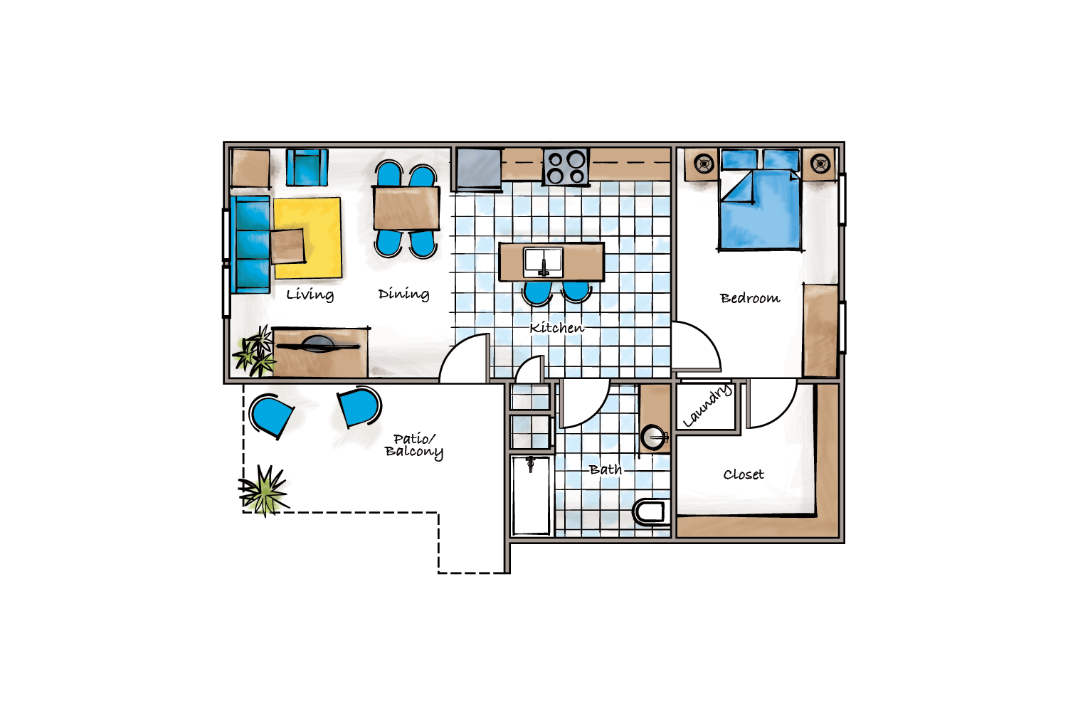 1 bedroom apartments lafayette